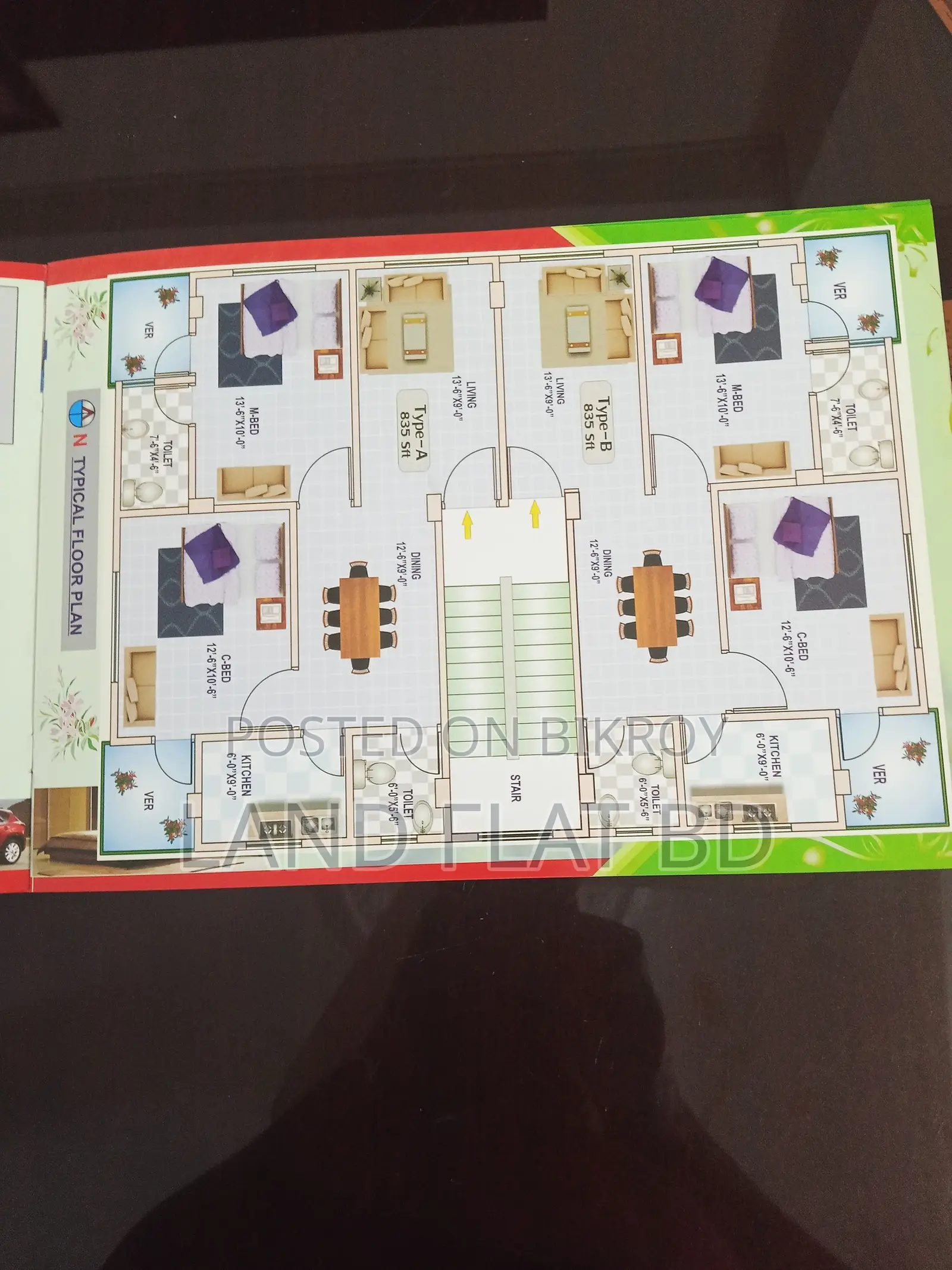 SOUTH FACING+PARKING+TITAS GAS @ FLAT SALE 850 SFT