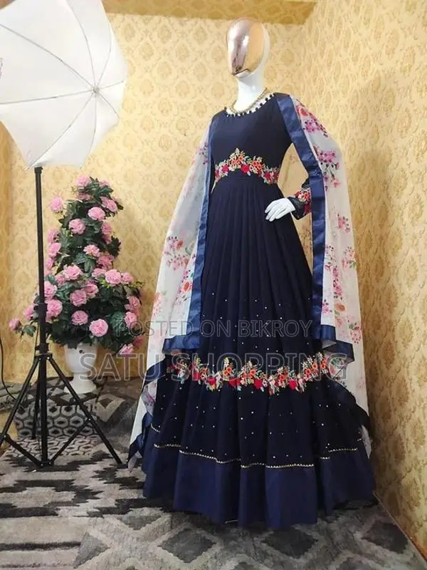 Ready-made Georgette Embroidery Party Dress