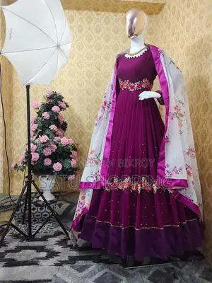 Ready-made Georgette Embroidery Party Dress