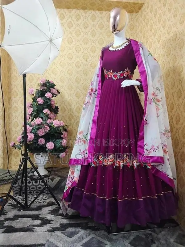 Ready-made Georgette Embroidery Party Dress