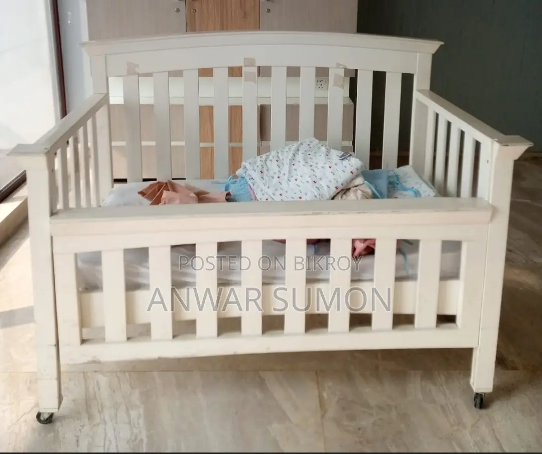 Wooden baby cot