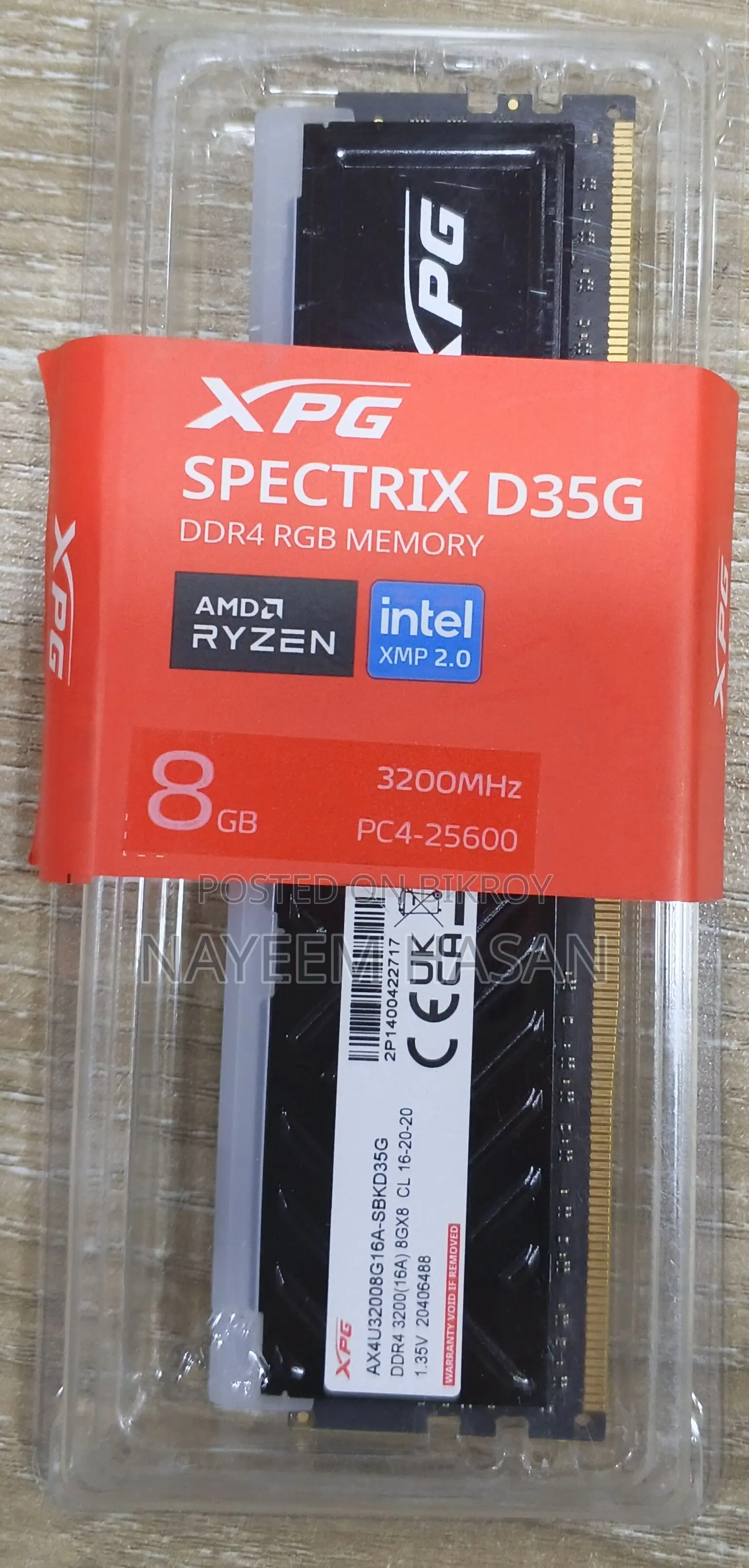 D35G 8gb DDR4 Rgb Ram*