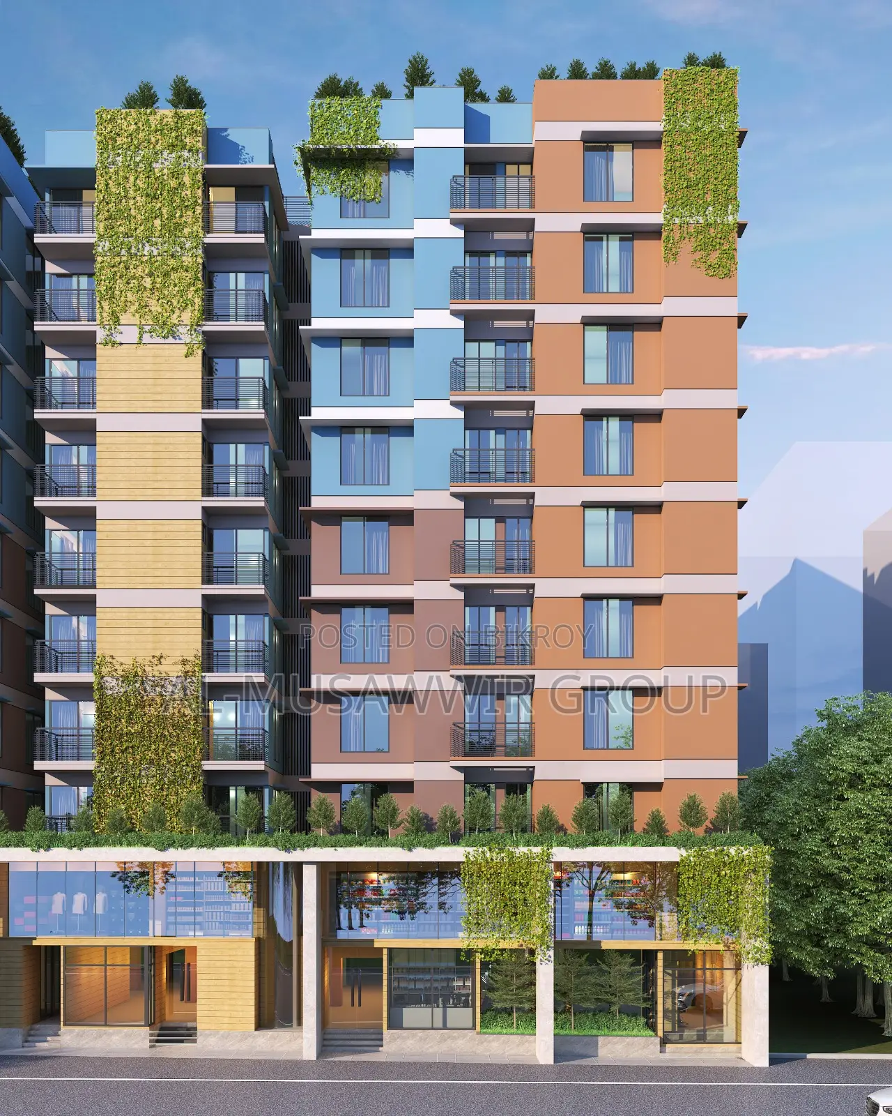 Flats for sale in a planned residential area