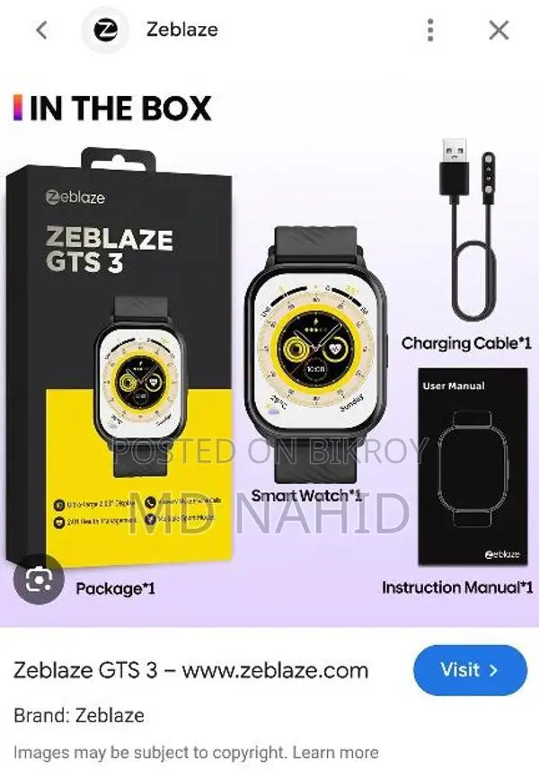 Zeblaze Gts 3 Smart Watch