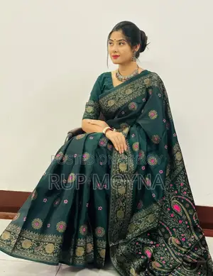 Japani Silk Skin Print Sharee with Blouse Piece