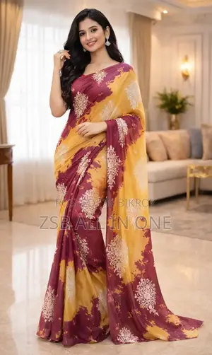 Rongdhonu Georgette Saree in Stylish Design
