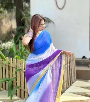 Rongdhonu Georgette Saree in Stylish Design