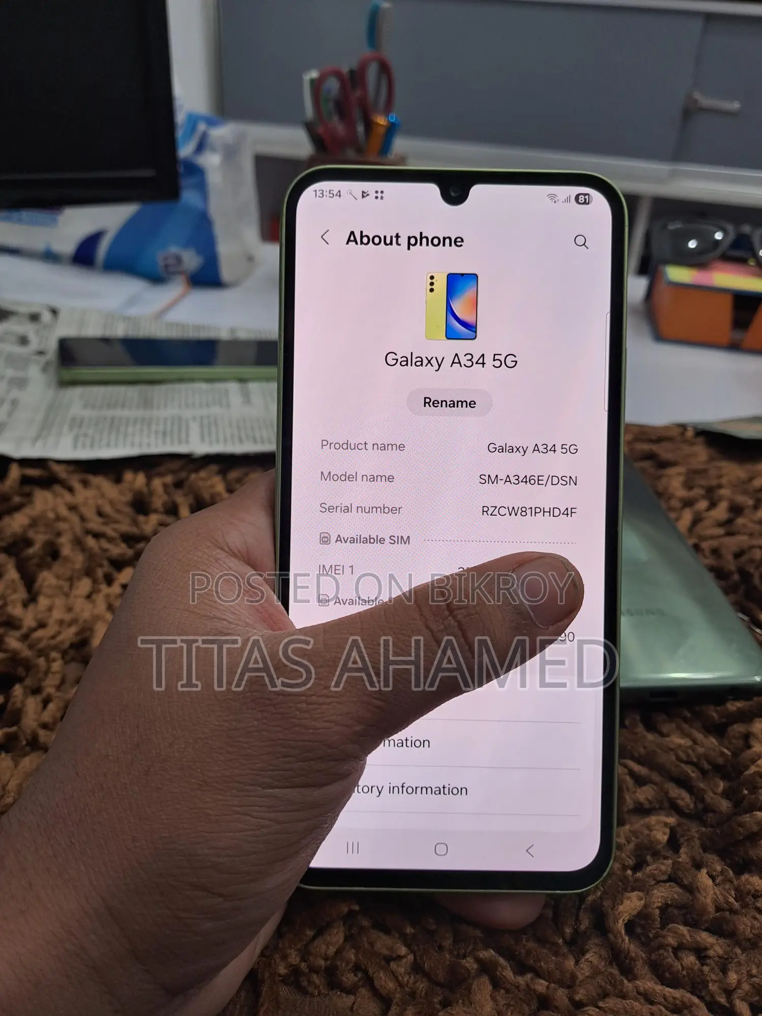 Samsung Galaxy A34 8+256 (Used)