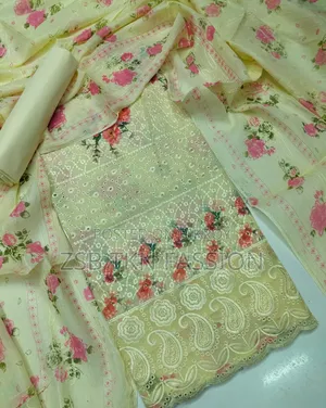 আনস্টিচ প্রিন্টেড থ্রি পিস