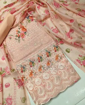 আনস্টিচ প্রিন্টেড থ্রি পিস