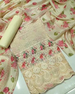 আনস্টিচ প্রিন্টেড থ্রি পিস