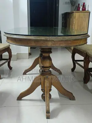 চার চেয়ার এর সেগুন কাঠের ডাইনিং টেবিল