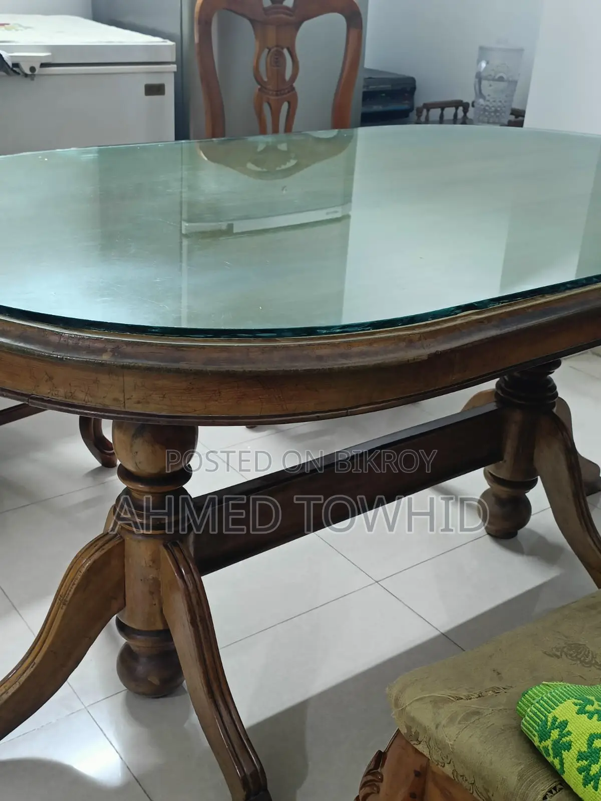 চার চেয়ার এর সেগুন কাঠের ডাইনিং টেবিল