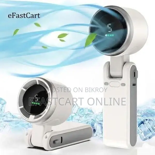 Portable Mini Turbo Fan - Rechargeable Foldable Handheld