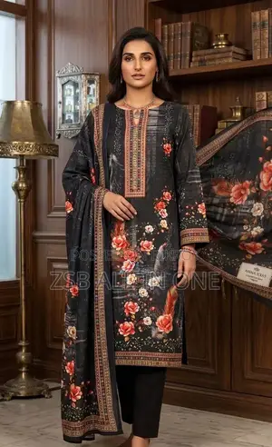 Unstitch Digital Print Three Piece প্রিমিয়াম কটন কাপড়