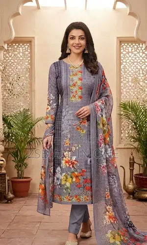 Unstitch Digital Print Three Piece প্রিমিয়াম কটন কাপড়