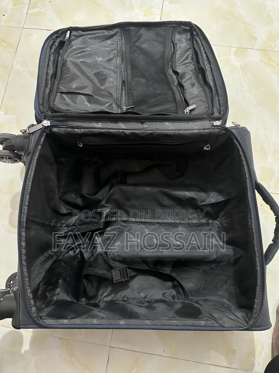Luggage 450D Jacquard RPET with PUX2 in waterproof- Blue, 24 inch