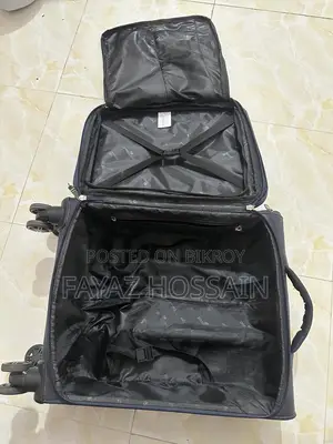 Luggage 450D Jacquard RPET with PUX2 in waterproof- Blue, 24 inch