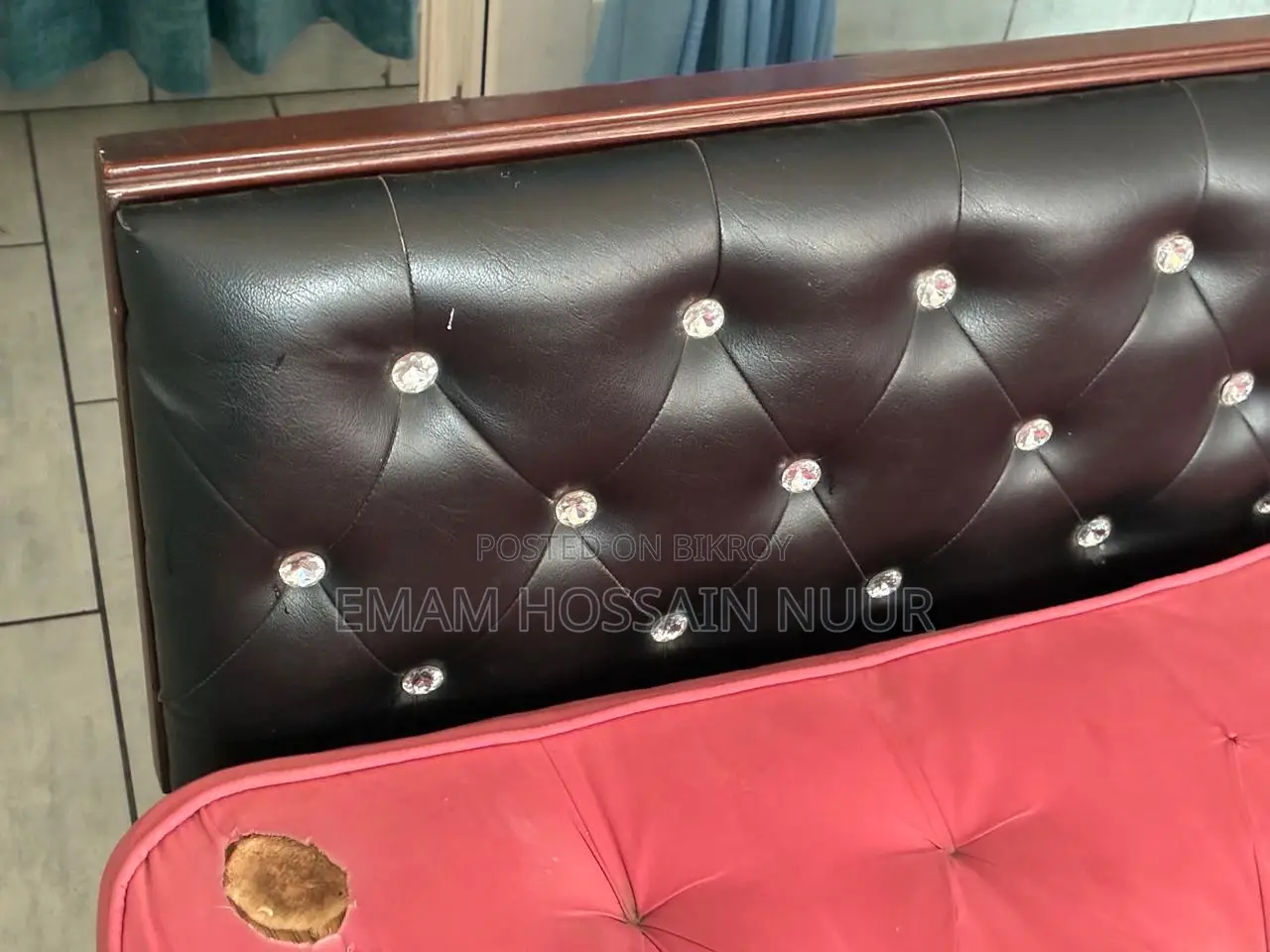 Foreign Double Bed with Spring Mattress