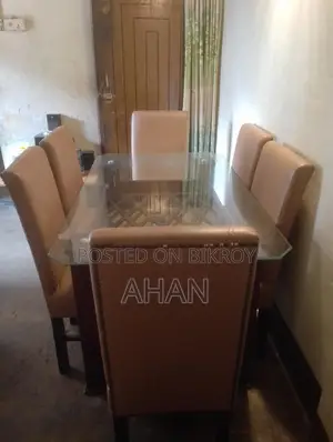 Dining Table 10 Mm Glass With 6 Chair