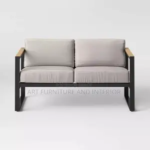 Two Seater Iron Sofa - 04 ( Long Durable Modern Office )