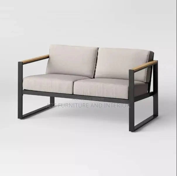 Two Seater Iron Sofa - 04 ( Long Durable Modern Office )
