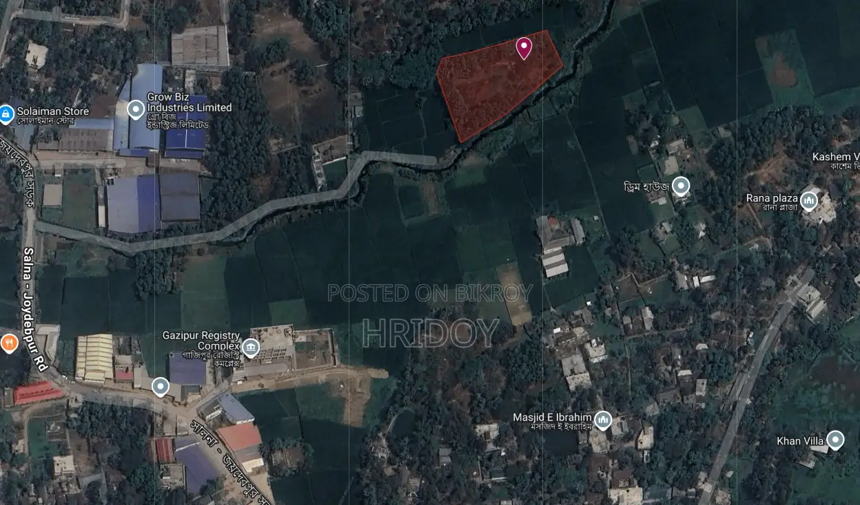 Pond with land for sale behind Gazipur Sub-Registrar Office