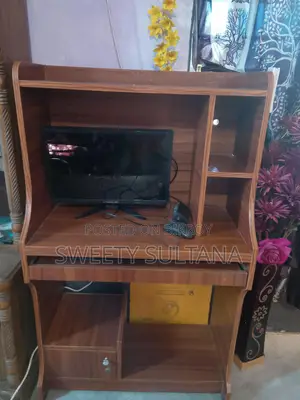 Computer table with monitor