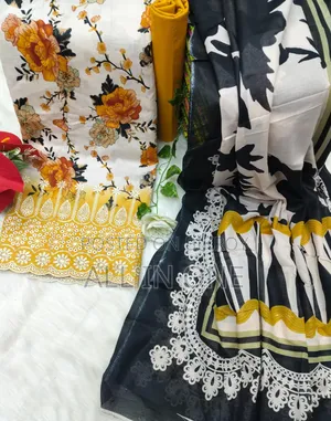 Unstitch Printed Three Piece Masal Cotton Three Piece