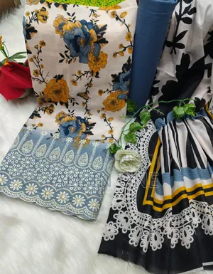 Unstitch Printed Three Piece Masal Cotton Three Piece