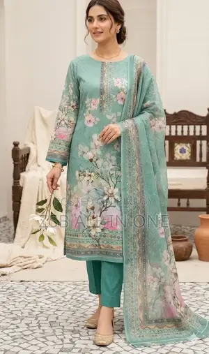 Unstitched Pakistani Digital Jam Jam 3D Print Three Piece