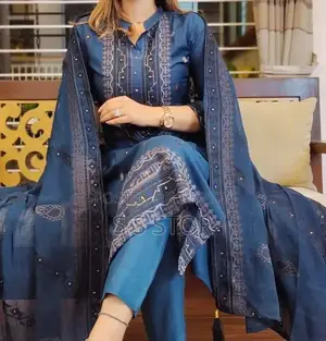 New Update: Stylish Block Print Three Piece