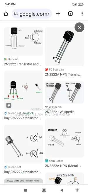 ট্রানজিস্টর 2n2222 (০৩ পিস)