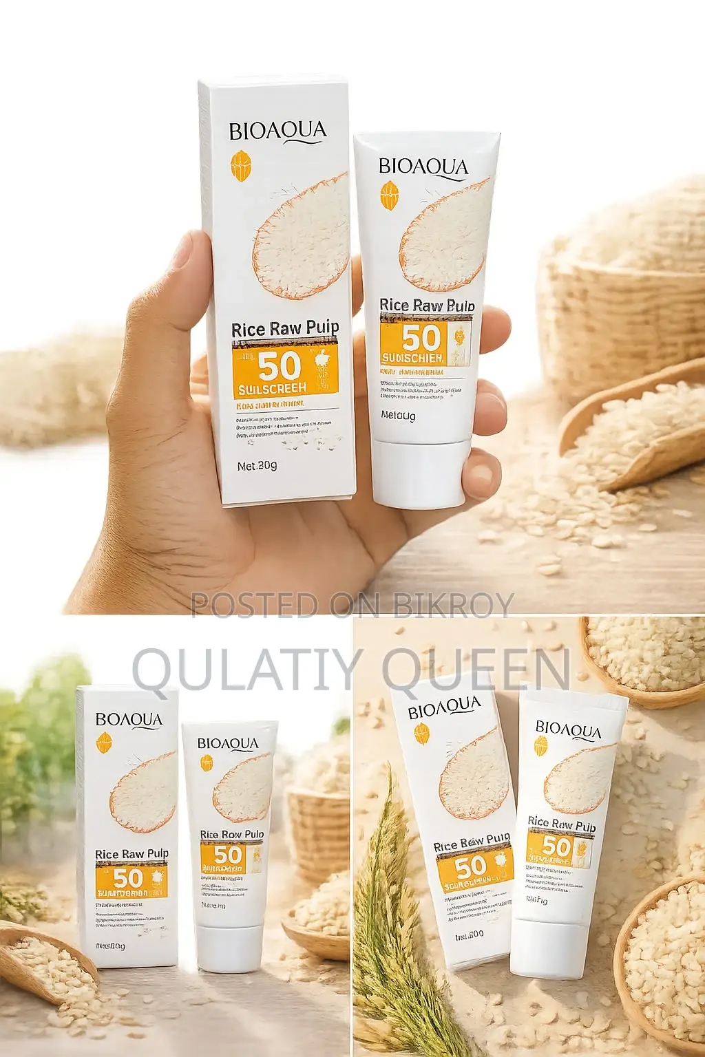 Bioaqua Rice Raw Pulp Sunscreen *Ya