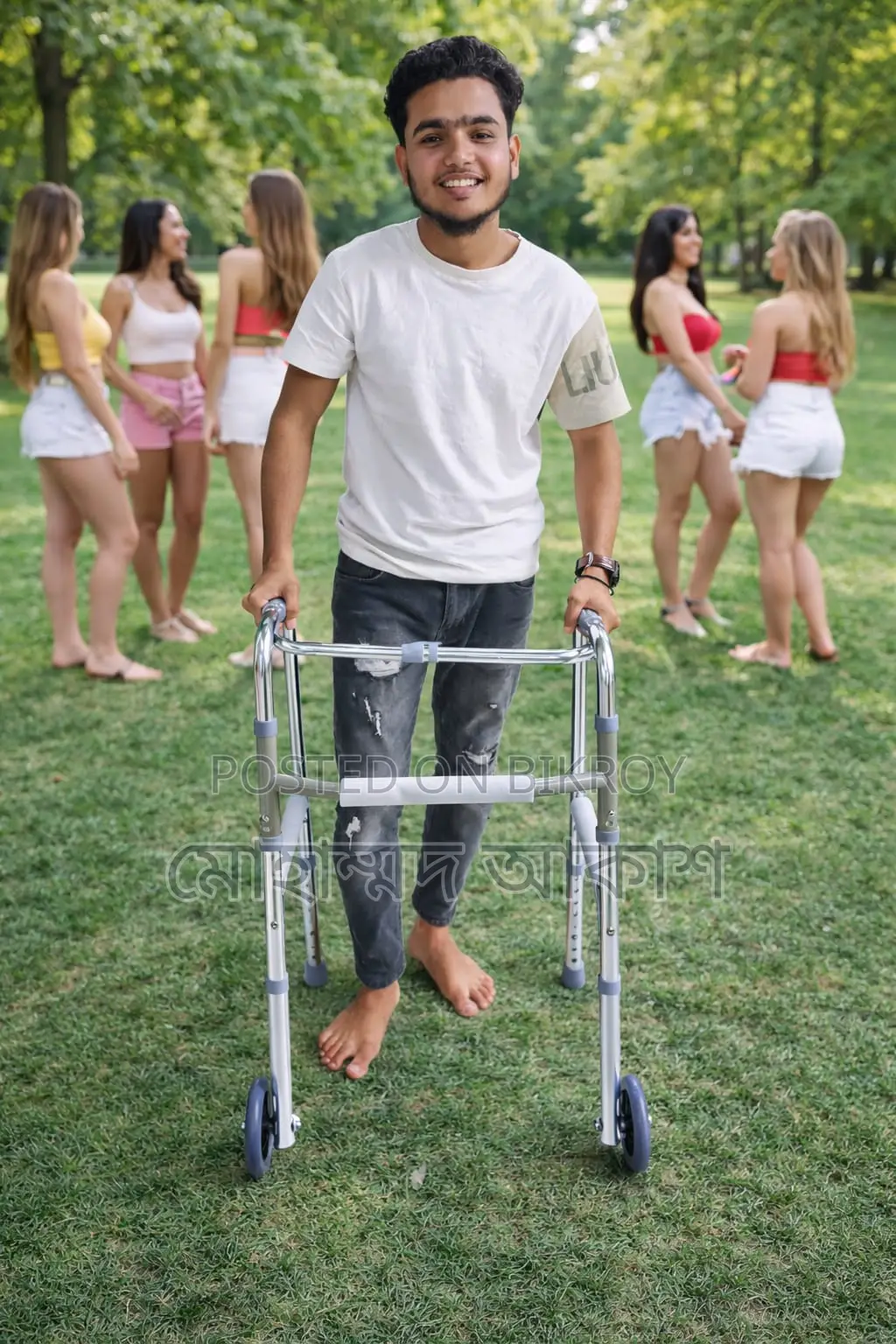 Premium Adjustable Walking Frame With Wheels