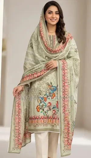 Unstitched Digital Print Three Piece