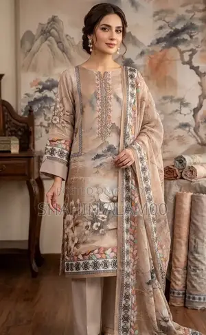 Unstitched Digital Print Three Piece