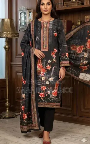 Unstitched Digital Print Three Piece