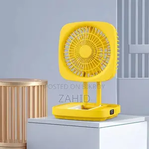 Rechargeable Folding Desk Fan With Led Light Jk - F666 Model