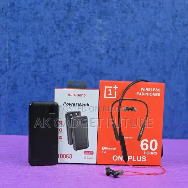 Ven-Dens 10000mAh Power Bank & OnePlus Wireless Neckband