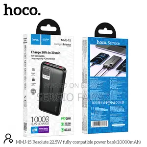 Hoco MMJ15 Resolute 22.5W 10000mAh ফাস্ট চার্জিং পাওয়ার ব্যাংক