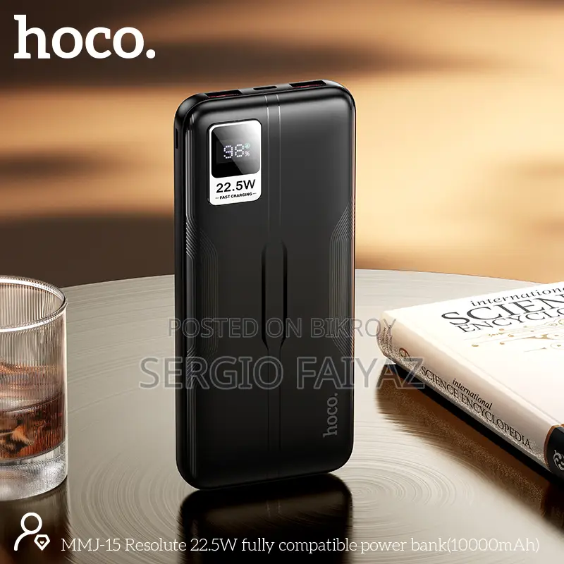 Hoco MMJ15 Resolute 22.5W 10000mAh ফাস্ট চার্জিং পাওয়ার ব্যাংক