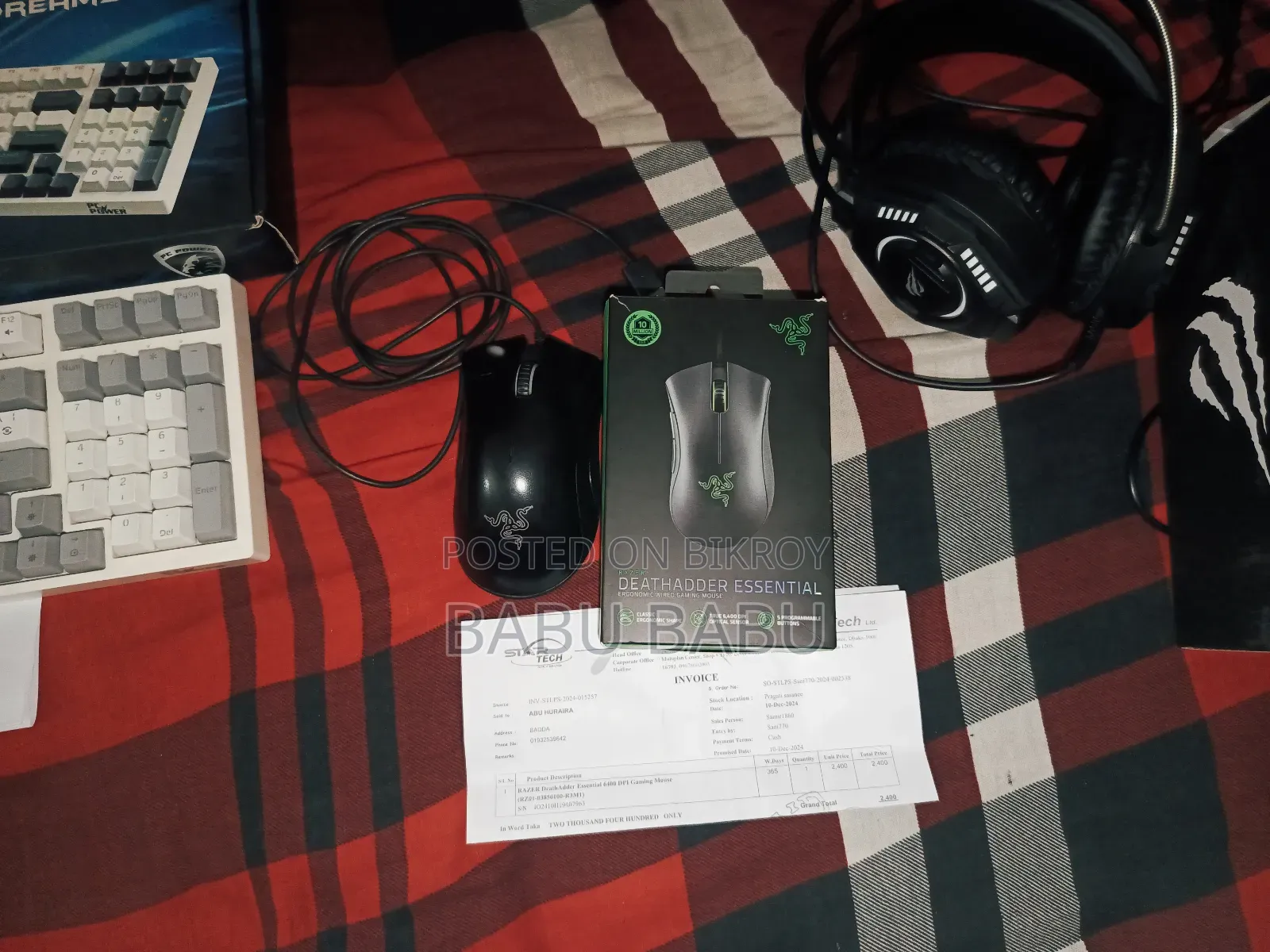 Mechanical Keyboard, Razer Mouse, Havit Headphone - Contact via WhatsApp