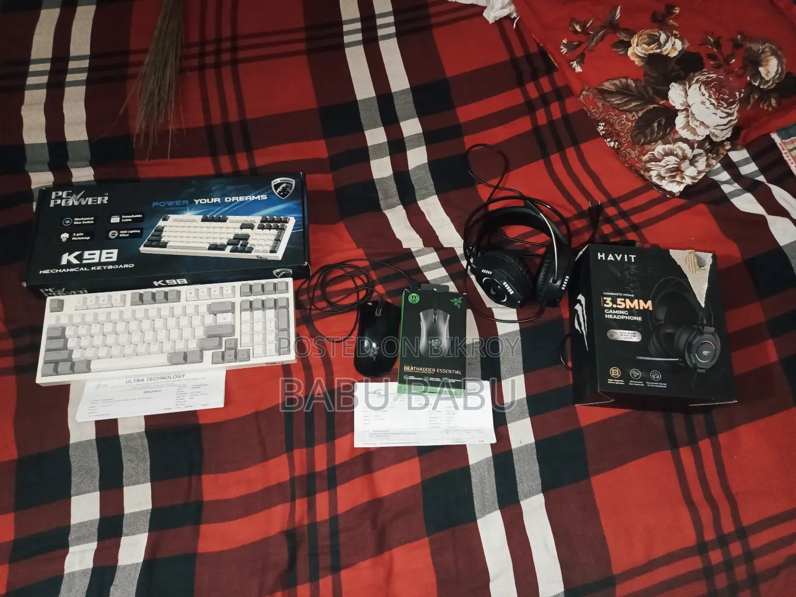 Mechanical Keyboard, Razer Mouse, Havit Headphone - Contact via WhatsApp