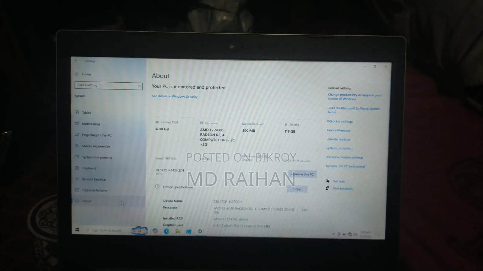 Laptop Lenovo IdeaPad 330 4GB HDD 128GB