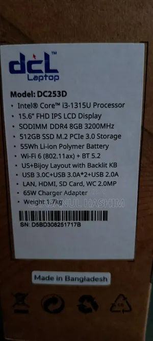 New Laptop 8GB SSD 512GB