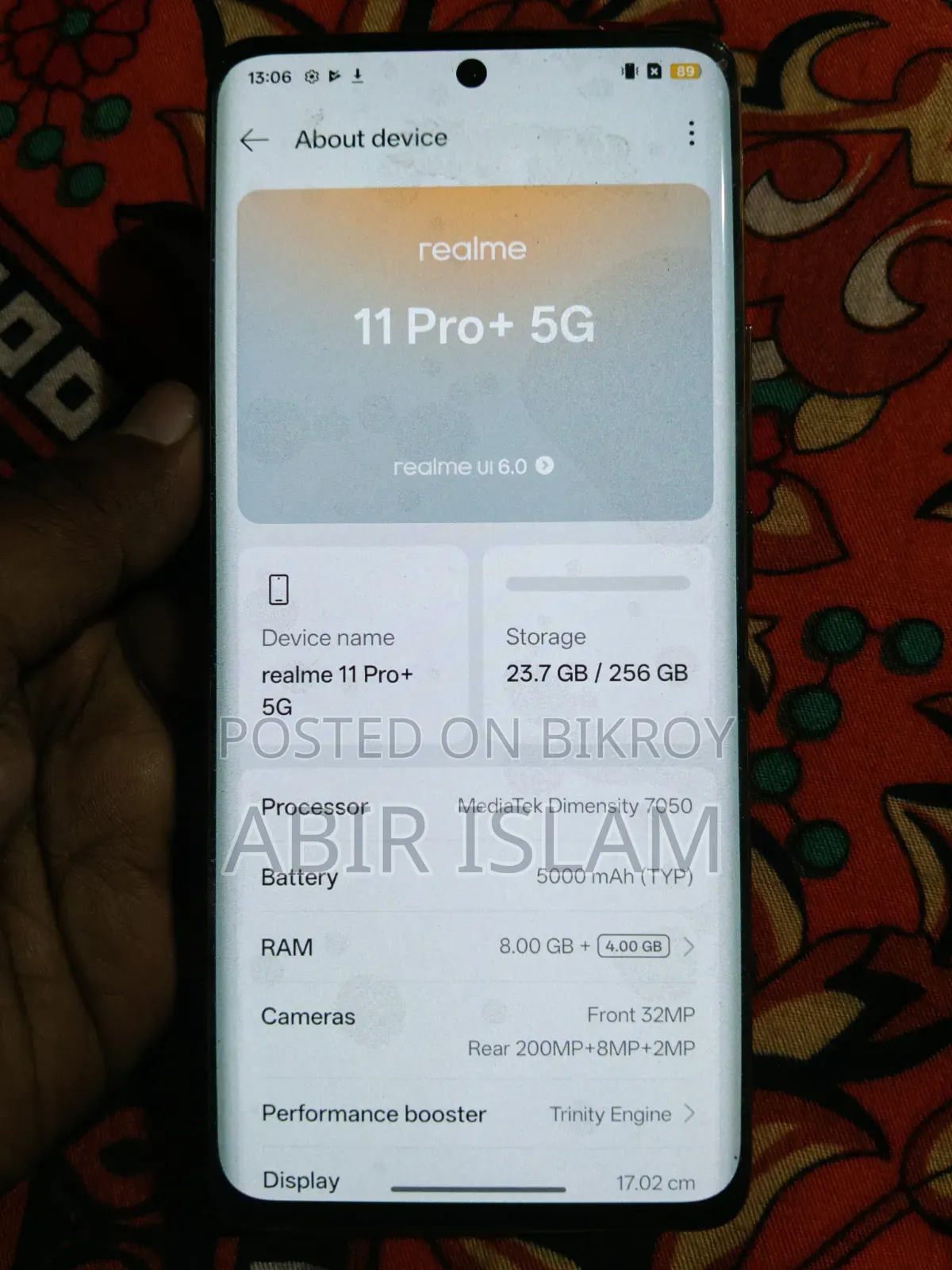 Realme 11 Pro+ 256 GB Orange
