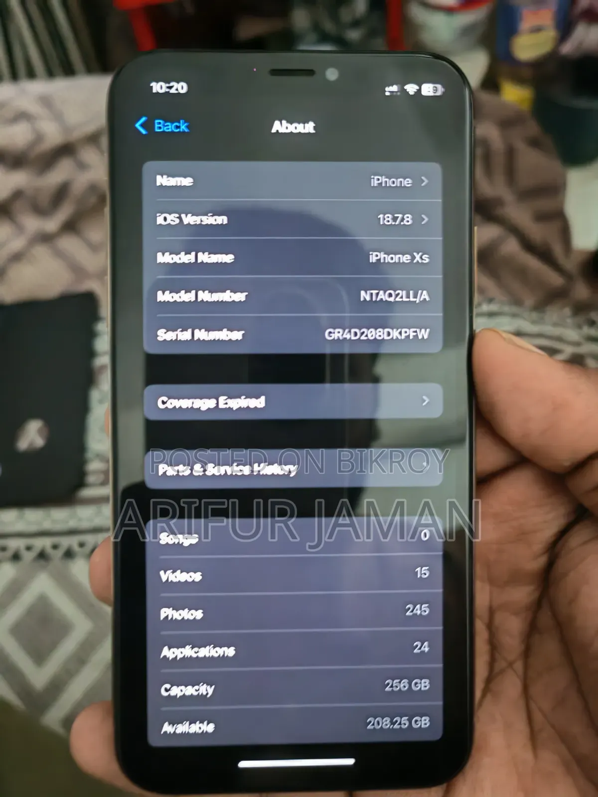 Apple iPhone XS 256 GB Gold