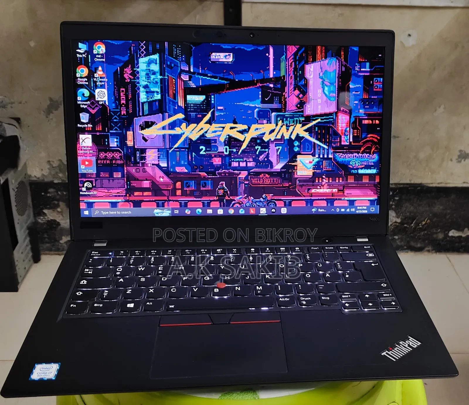 Laptop Lenovo ThinkPad T480s 8GB Intel Core I7 SSD 512GB