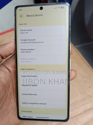 Google Pixel 7 Pro 128 GB White